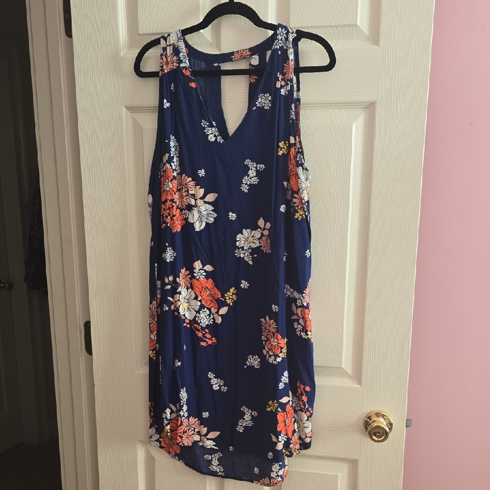Old Navy Navy Floral Mini Dress